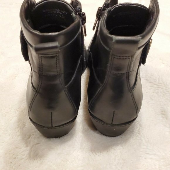 Walking Cradle Black Heeled Boots Booties Leather - Picture 5 of 12